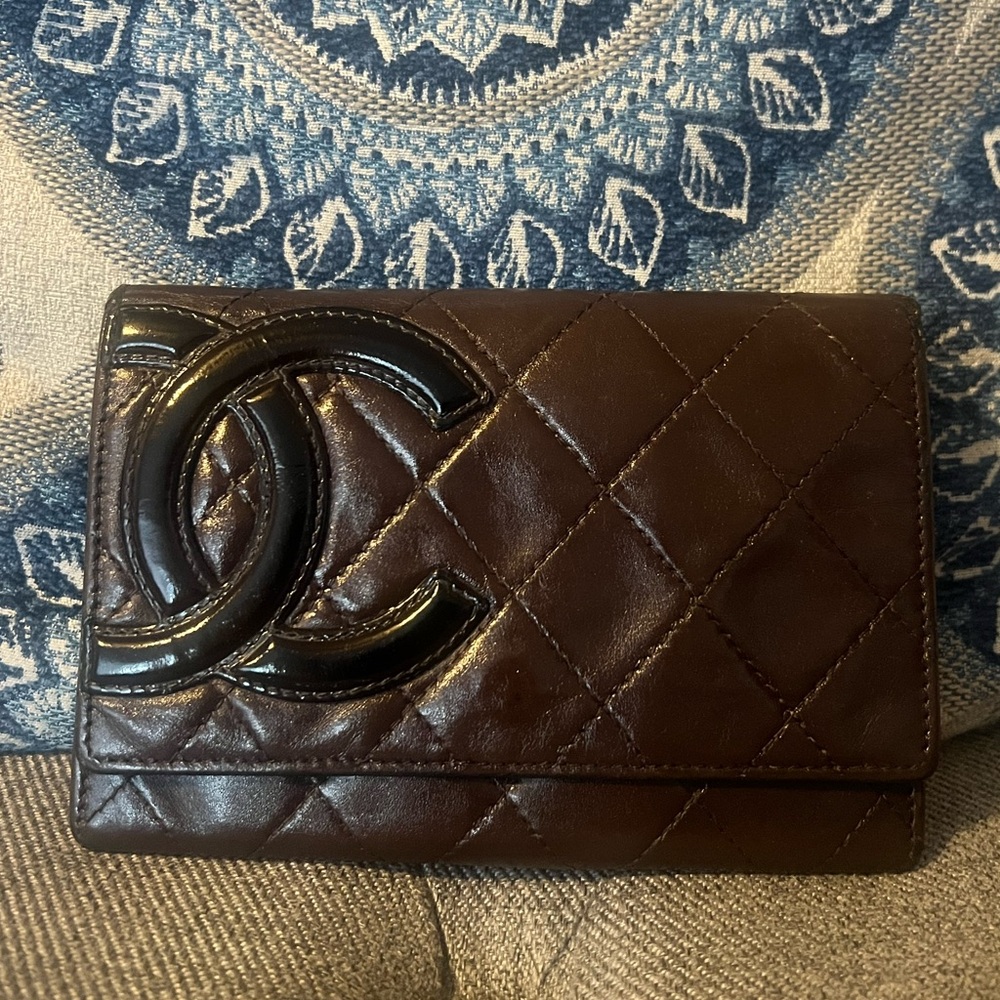 CHANEL Combon Line CC Coco Mark Logo flap wallet